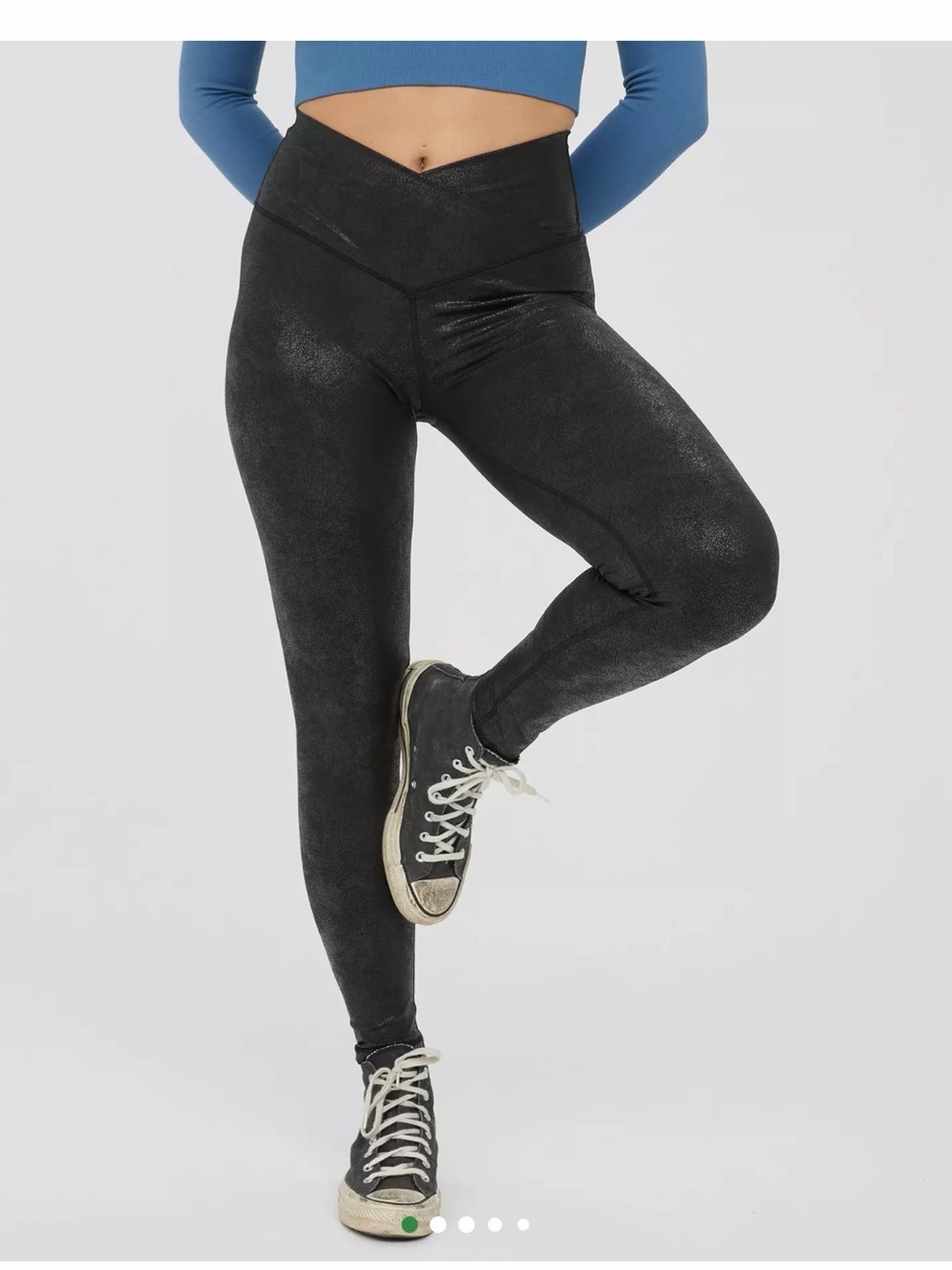 OFFLINE By Aerie Hugger Crackle Crossover Legging👖Sz S
